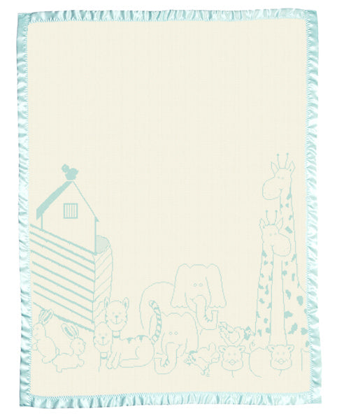 Personalized Merino blanket - Noah's Ark