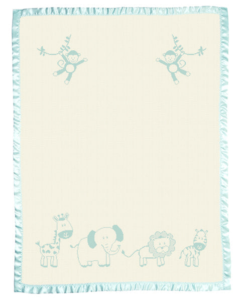 Personalized Merino blanket - Zoo
