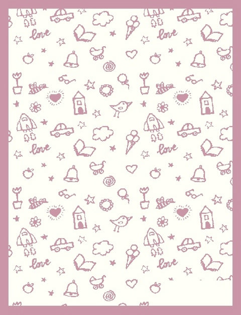 customized merino blanket drawing love