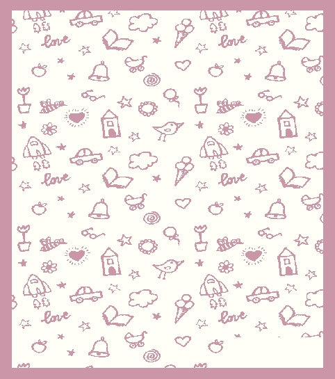 customized merino blanket drawing love
