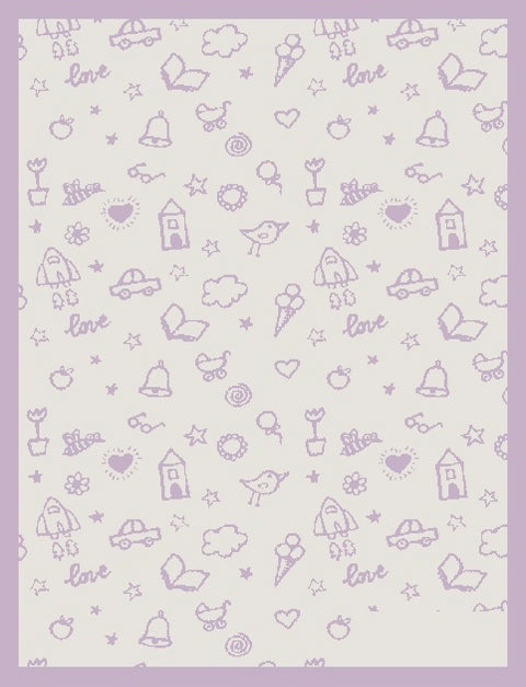customized merino blanket drawing love
