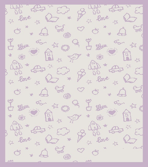 customized merino blanket drawing love