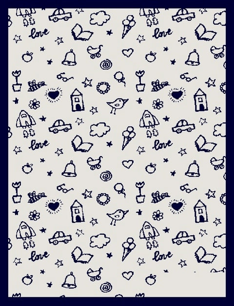 customized merino blanket drawing love