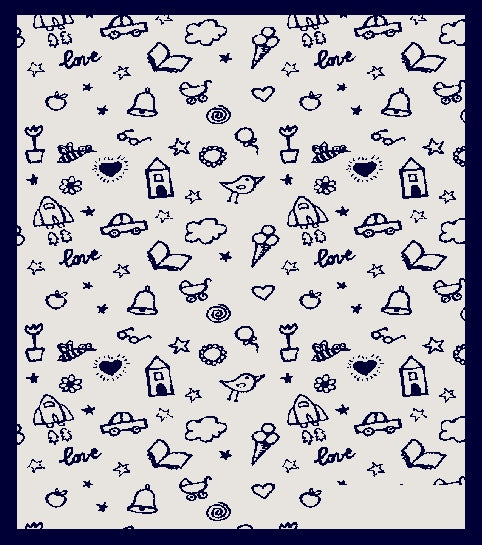 customized merino blanket drawing love