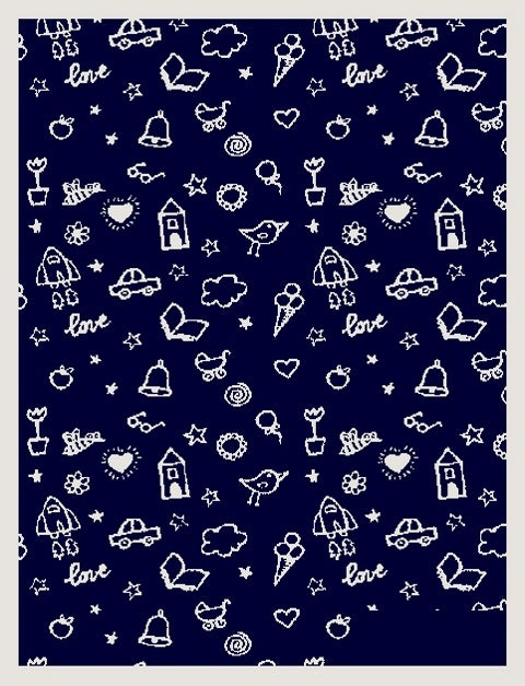 customized merino blanket drawing love