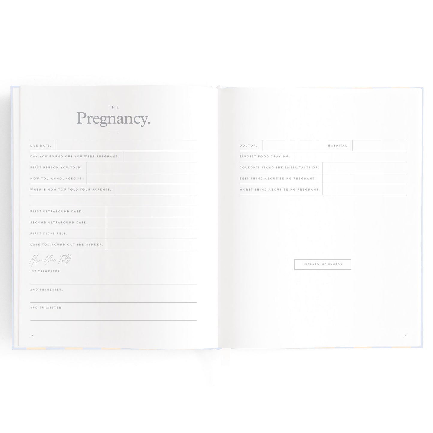 Baby Book Cloud Stripe