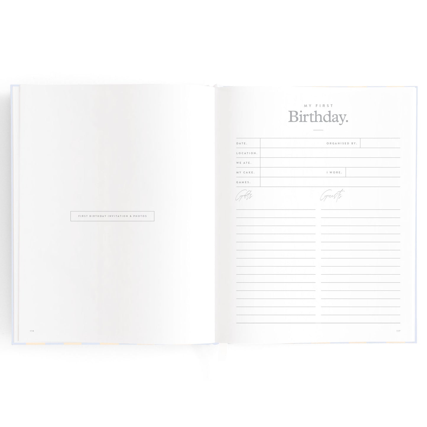 Baby Book Cloud Stripe