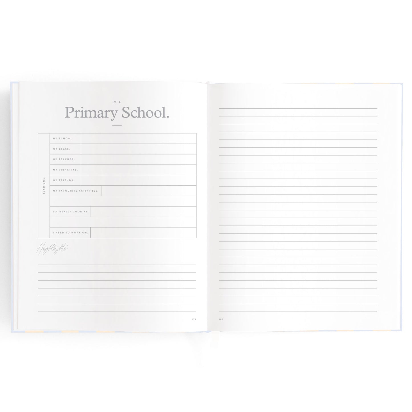 Baby Book Cloud Stripe