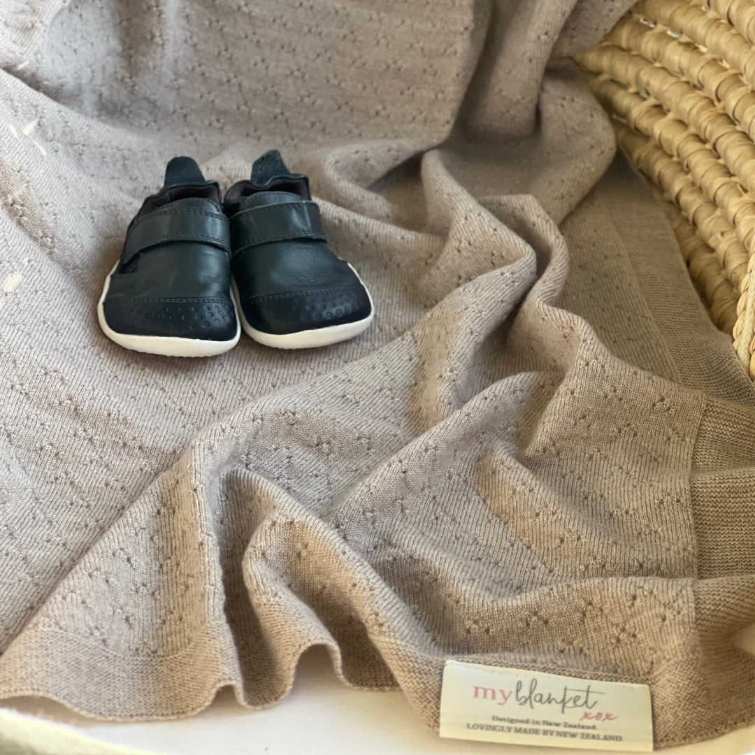 merino eyelet baby blanket