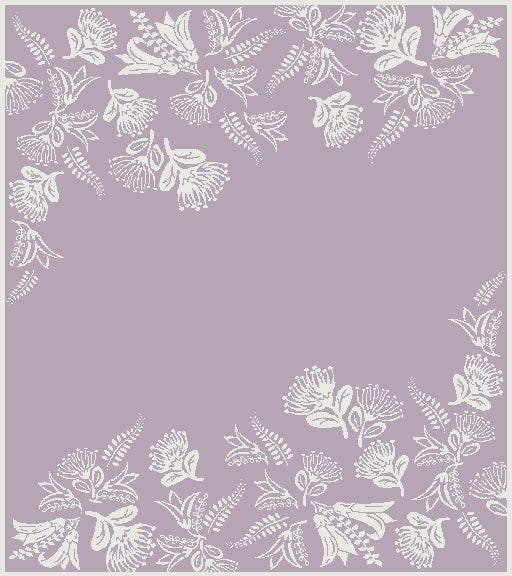 Personalized Merino Blanket Pohutukawa small Pale lilac