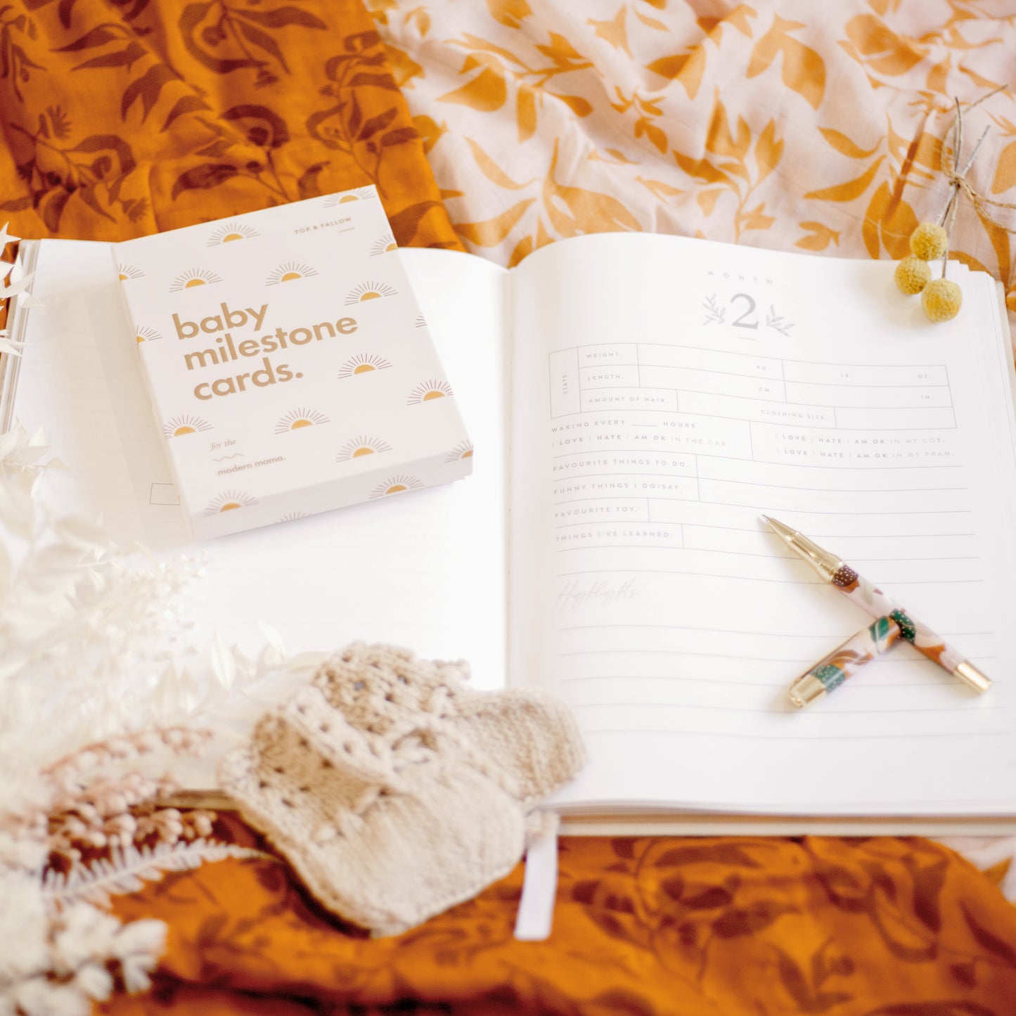 Baby Milestone Cards Boho