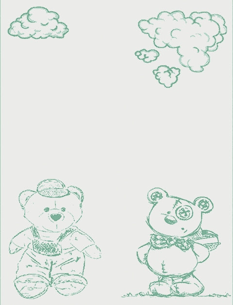 Customized Cotton Blanket (with Satin option) - Bear pattern