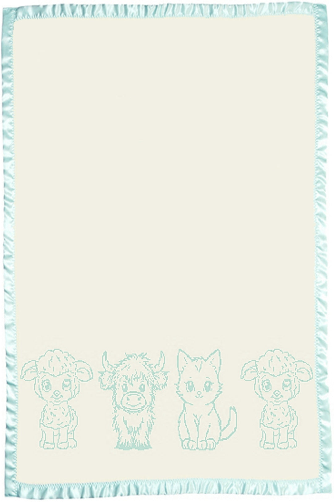 customized merino wool baby blanket cute animals satin cot eggshell