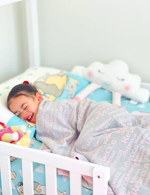 merino baby blanket personalized with names