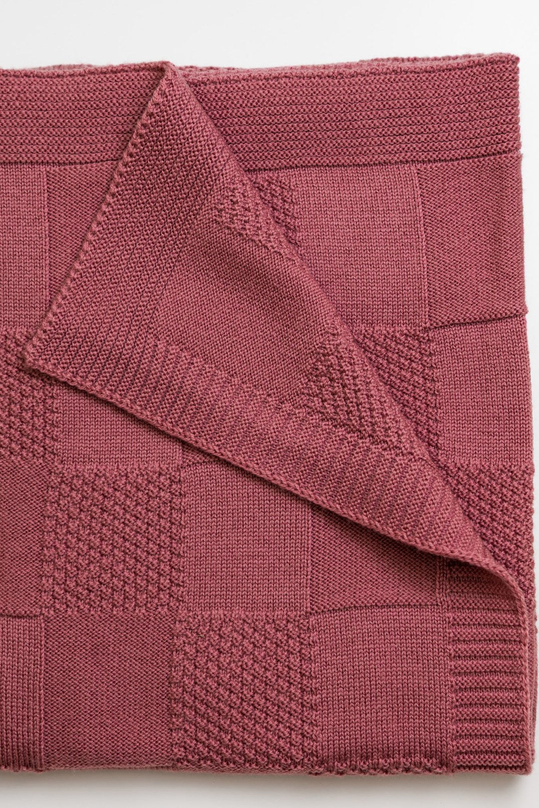 merino wool blanket textured pattern cot rose