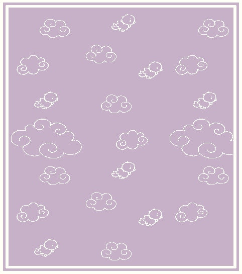 Personalized Merino blanket - Over the Clouds