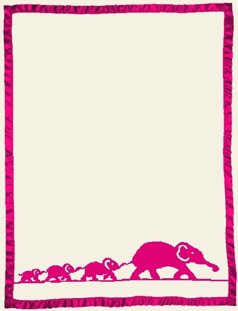 Personalized Merino blanket - Elephant