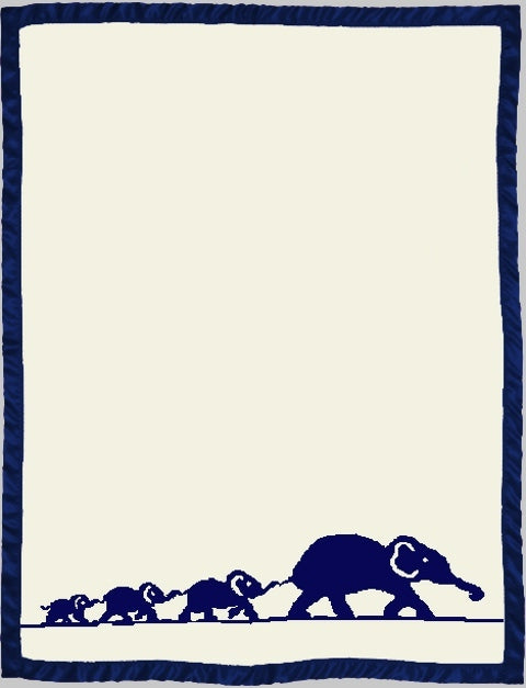 Personalized Merino blanket - Elephant
