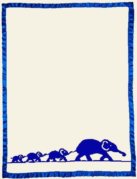 Personalized Merino blanket - Elephant