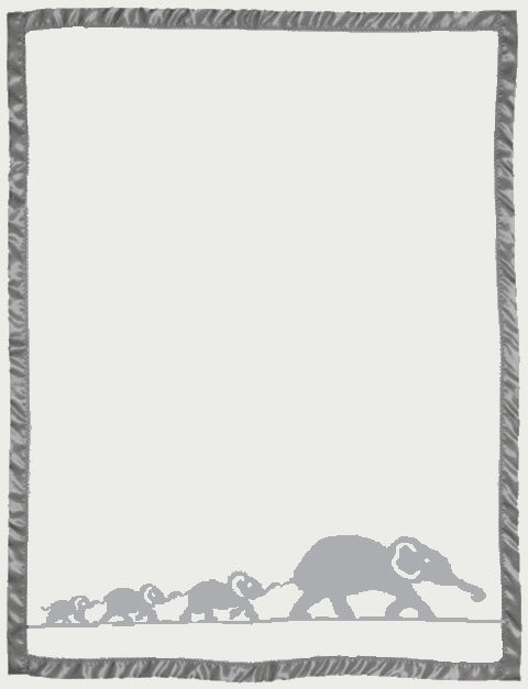 Personalized Merino blanket - Elephant