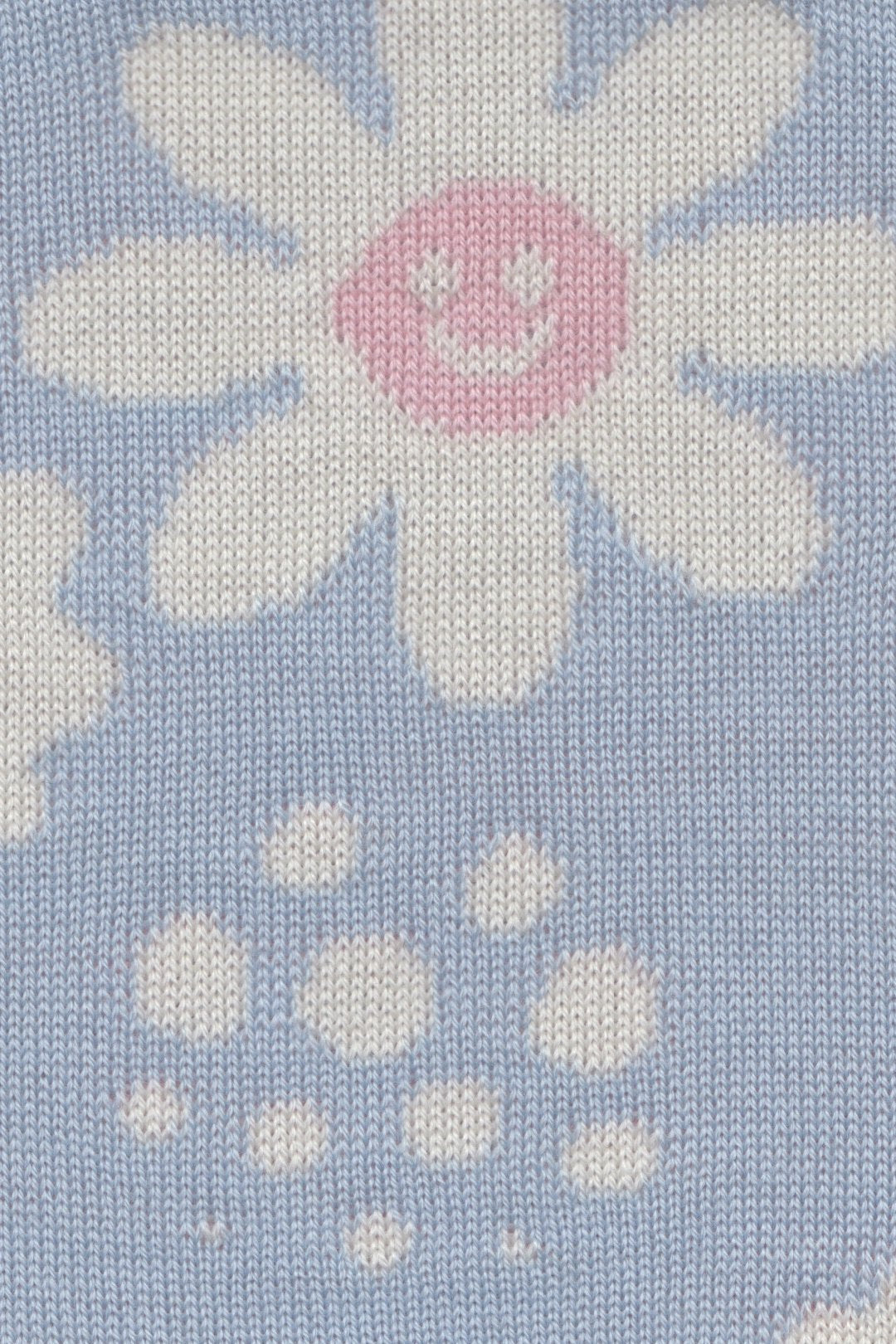 personalized merino wool blanket daisy flower cot blue