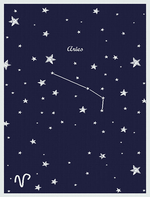 Customized Knitted Cotton kids Blanket - Zodiac Aries