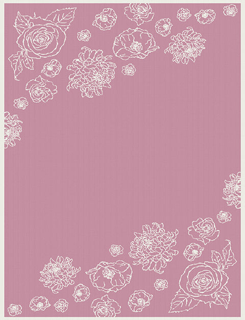 Personalized Merino blanket - Floral