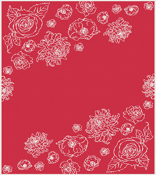 Personalized Merino blanket - Floral