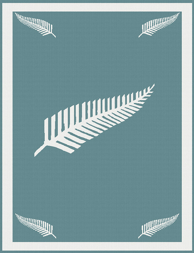 Toddler Blanket Fern Pattern slate.