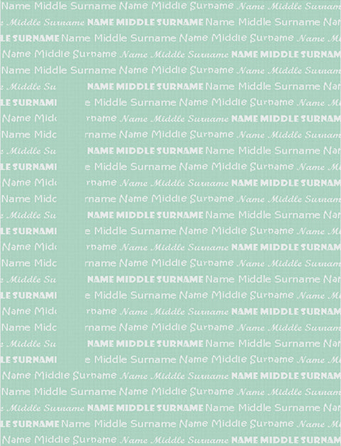 cotton personalised blanket all over name eggshell and white 90x110cm