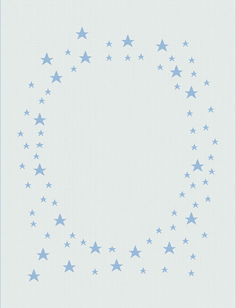 Keepsake baby blanket star pattern with name on it cot size blue.