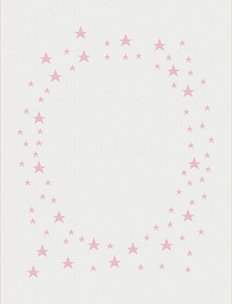 Keepsake baby blanket star pattern with name on it cot size pink.