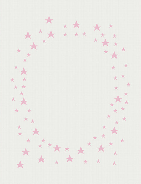 Keepsake baby blanket star pattern with name on it cot size pink.