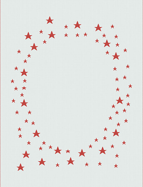 Keepsake baby blanket star pattern with name on it cot size red.