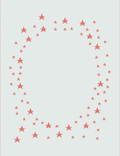 Keepsake baby blanket star pattern with name on it cot size watermelon.