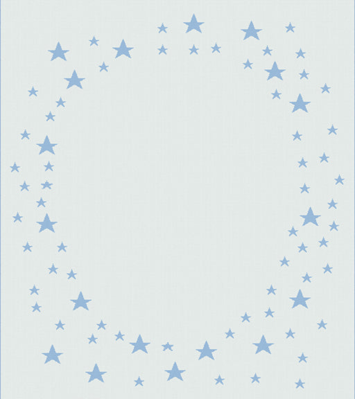 Keepsake baby blanket star pattern with name on it lounger size blue.