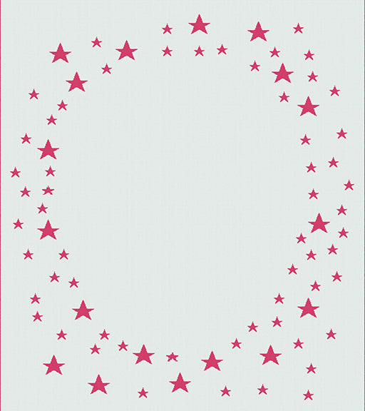 Keepsake baby blanket star pattern with name on it lounger size  hot pink.