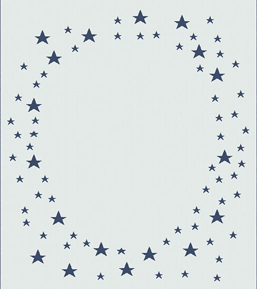 Keepsake baby blanket star pattern with name on it lounger size navy.