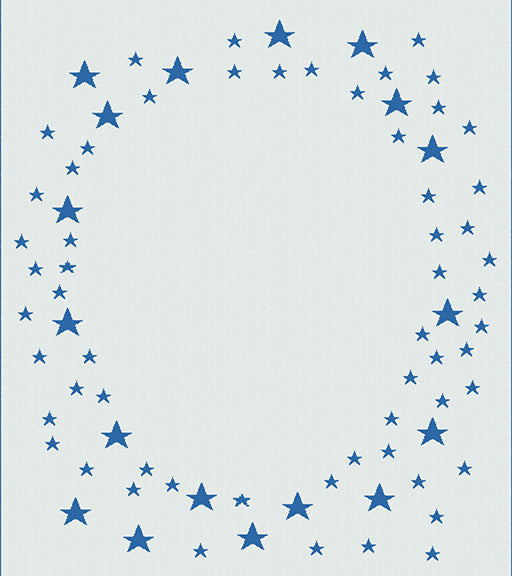 Keepsake baby blanket star pattern with name on it lounger size  paris blue.