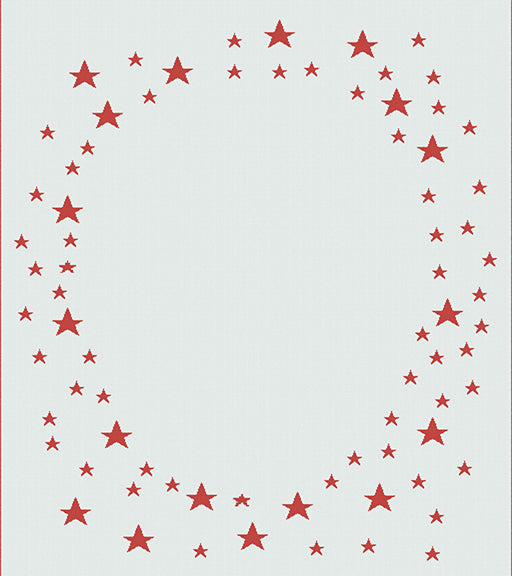 Keepsake baby blanket star pattern with name on it lounger size  red.