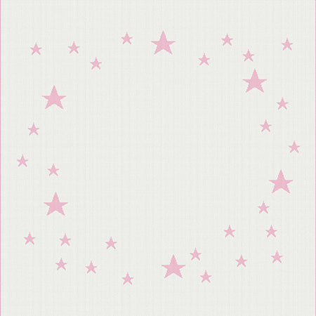 Keepsake baby blanket star pattern with name on it Moses basket size pink.