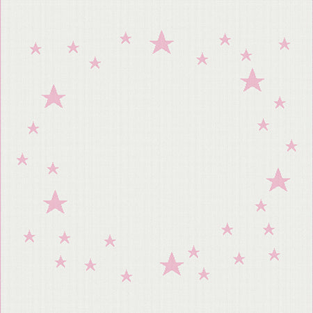Keepsake baby blanket star pattern with name on it Moses basket size pink.