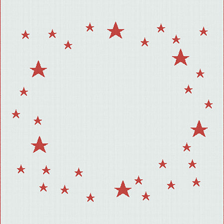 Keepsake baby blanket star pattern with name on it Moses basket size red.