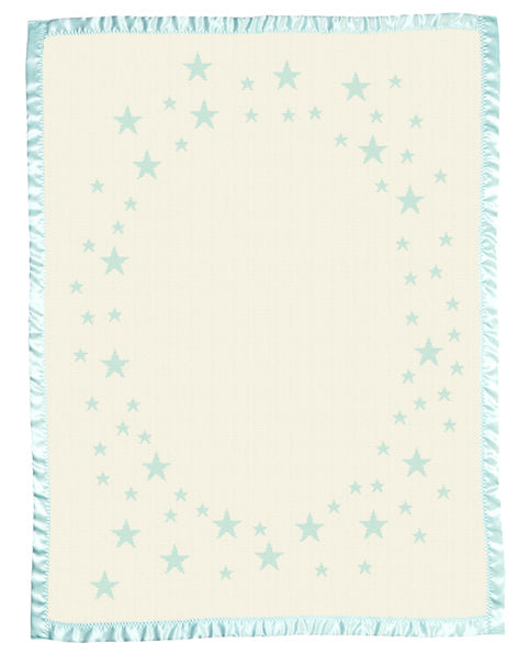 Personalized baby blanket Merino wool - Stars Pattern