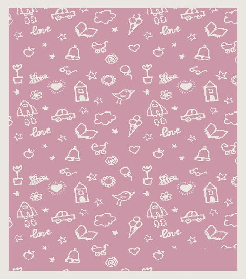 customized merino blanket drawing love
