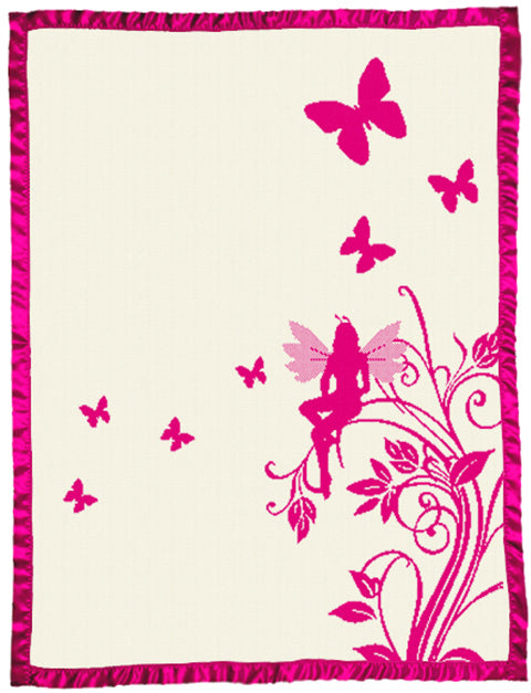Customized Merino Blanket With Satin Cot Size Hot Pink