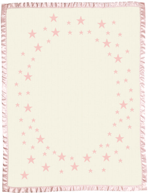 Merino Baby Blanket Satin Binding Large Cot Size pink