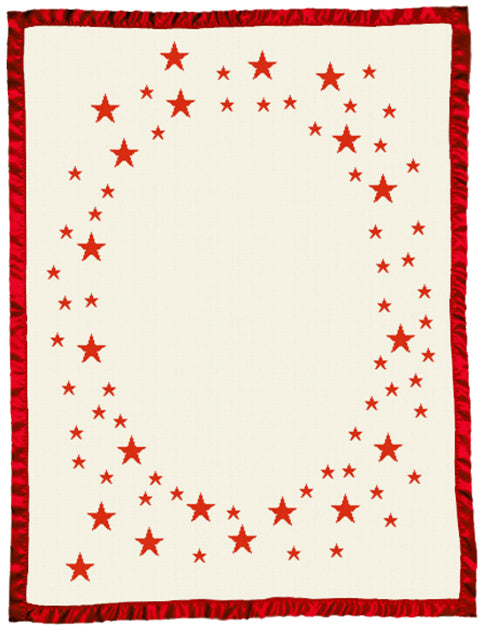Merino Baby Blanket Satin Binding Large Cot Size Red.