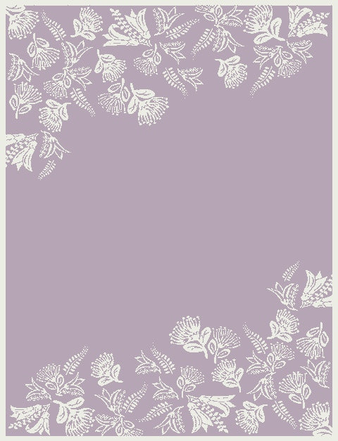 Personalized Merino Blanket Pohutukawa Large Pale lilac