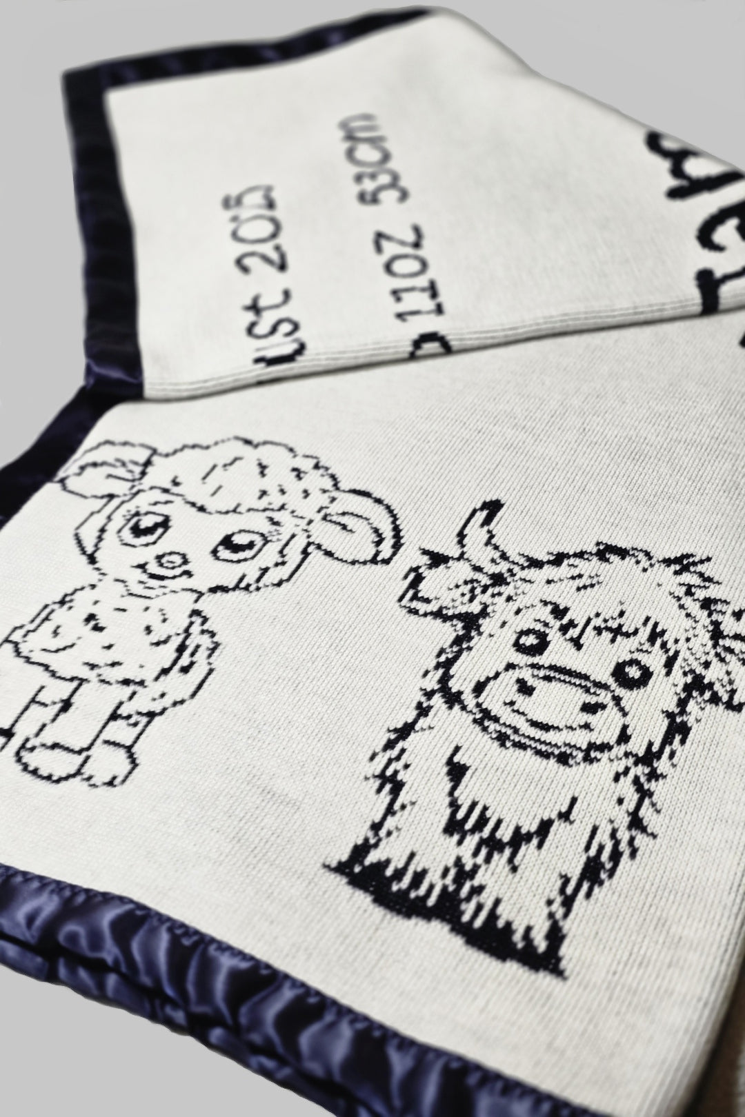customized merino wool baby blanket cute animals satin 